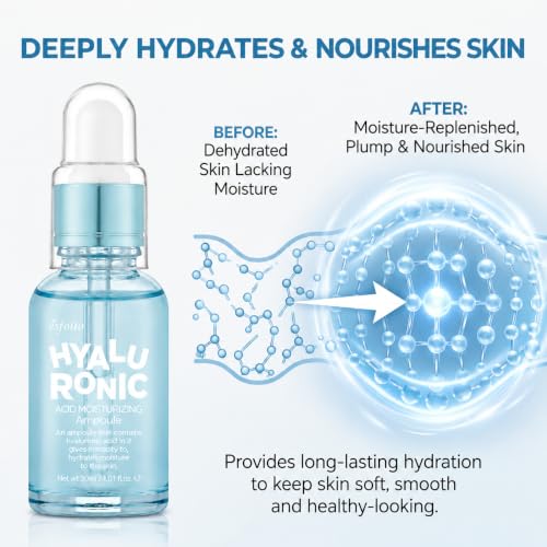 Esfolio Hyaluronic Moisture Ampoule 30ml – Hydrating Korean Face Serum for Sensitive Skin