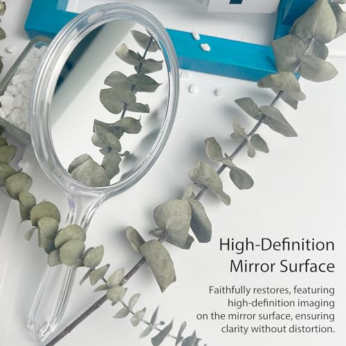 Kootinn Double-Sided Handheld Mirror - 4 Inch 1X/2X Magnifying Travel Mirror