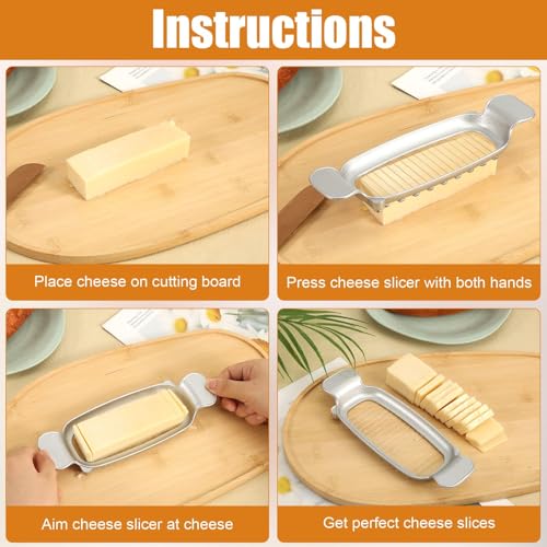 Vunpok Stainless Steel Butter Slicer - Ergonomic Multi-Use Cutter