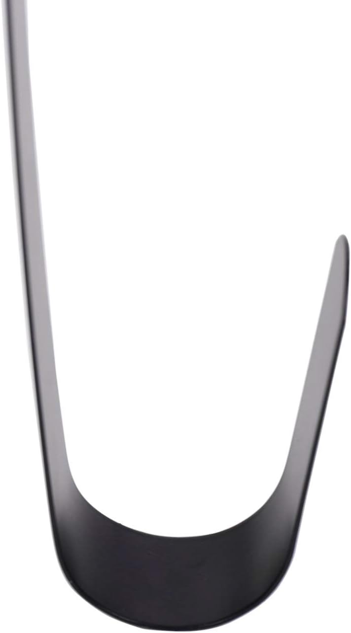 Sattiyrch 12" Wreath Hanger - Durable Steel Over The Door Hook for Front Door (Black)