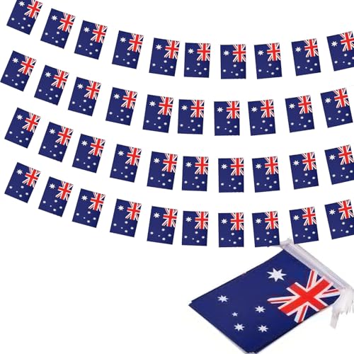 Australia Flag Pennant Banner - 20 Pcs Hanging Decorations for Parties