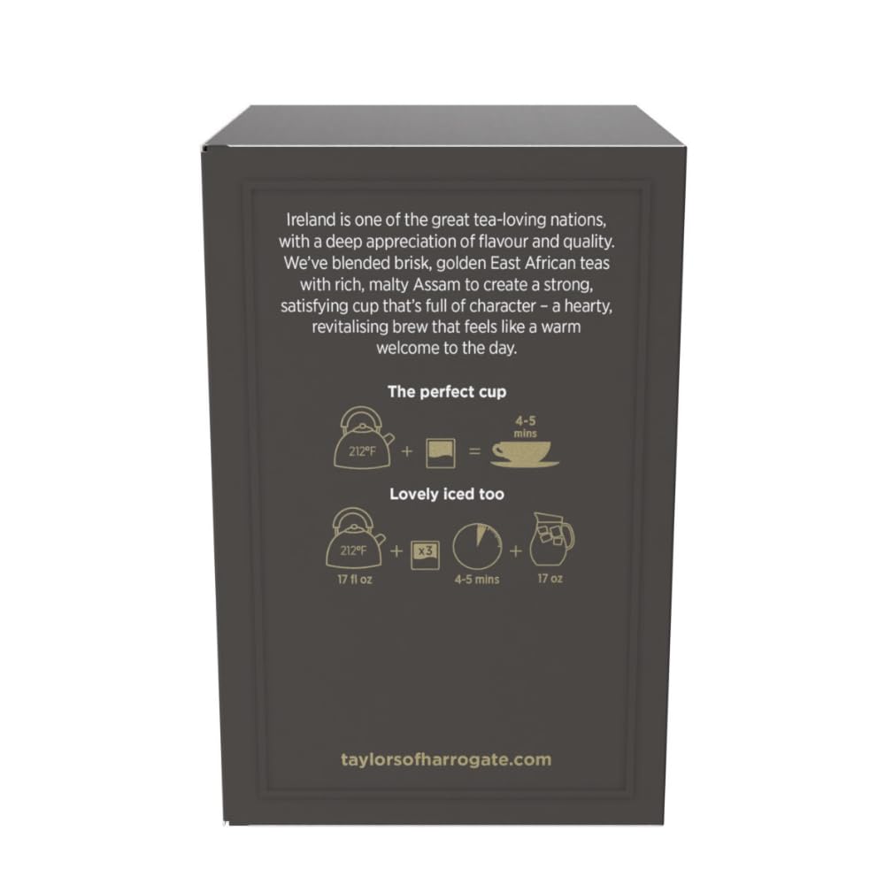Taylors of Harrogate Irish Breakfast Tea - Bold Flavor, 50 Tea Bags for Energizing Mornings