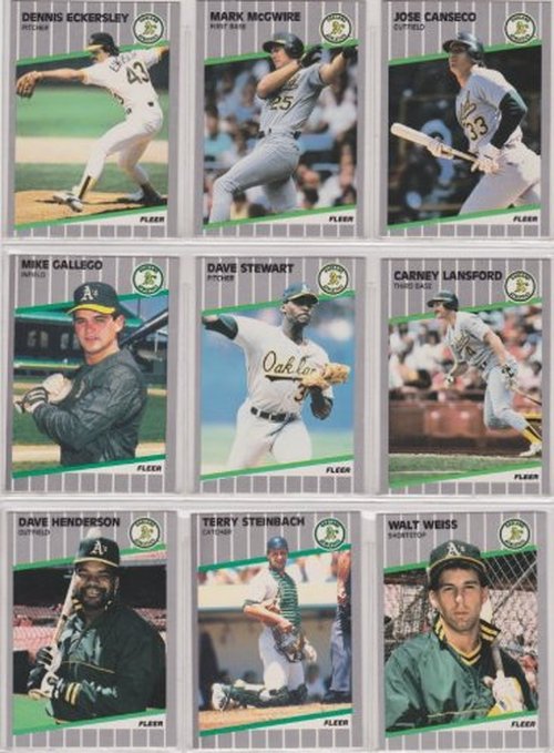 1989 Fleer Baseball Factory set