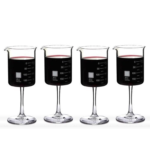 Periodic Tableware Laboratory Beaker Wine Glass (Set of 4)