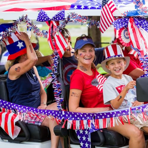 Patriotic Temporary Tattoos - American Flag 4th of July Face Stickers