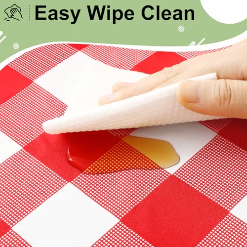 Buffalo Check Disposable Tablecloths - 4 Pack, 54 x 78 Inch