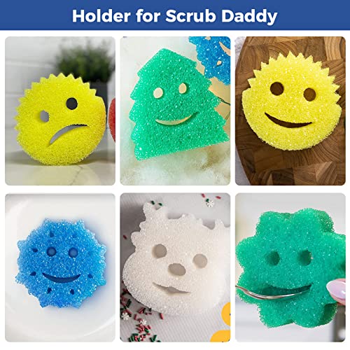 Qujior 1 Pack Suction Scrub Sponge Holder for Kitchen Sink