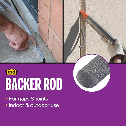M-D Building Foam Backer Rod 3/8" x 20ft - Gap Filler for Drafts & Moisture