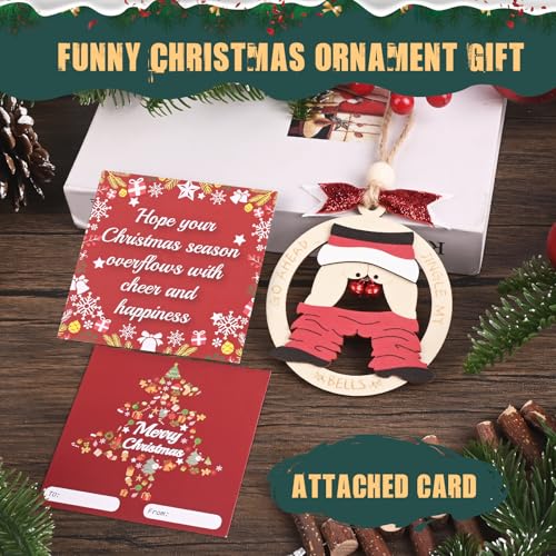 Funny 3D Wooden Jingle Bell Christmas Ornament - Gag Gift 2025
