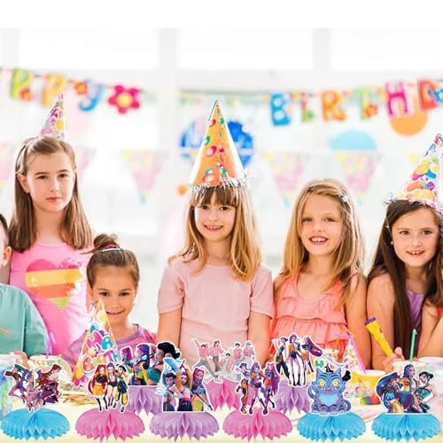 9 Pc Anime Honeycomb Table Decorations for Birthday Party Supplies