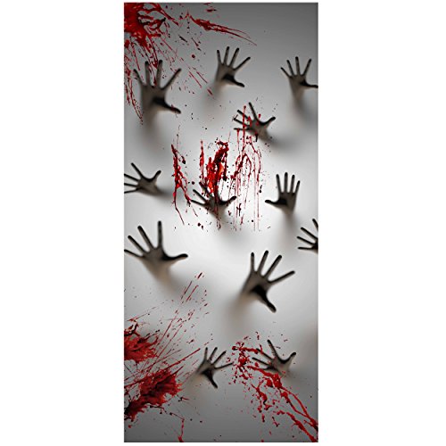 JOYIN Halloween Zombie Hands Door Cover - 3D Decor 30" x 72"