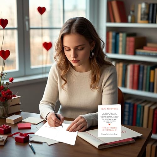 Funny Valentine's Day Greeting Card with Envelope for Him and Her