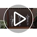 Iridescent Christmas Crystal Ornaments Set - 50 Pcs Holiday Tree Decorations