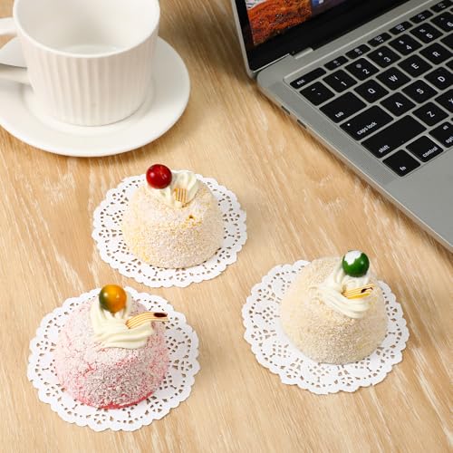 200 Pcs 3.5-Inch Lace Paper Doilies - Elegant Disposable Table Decor