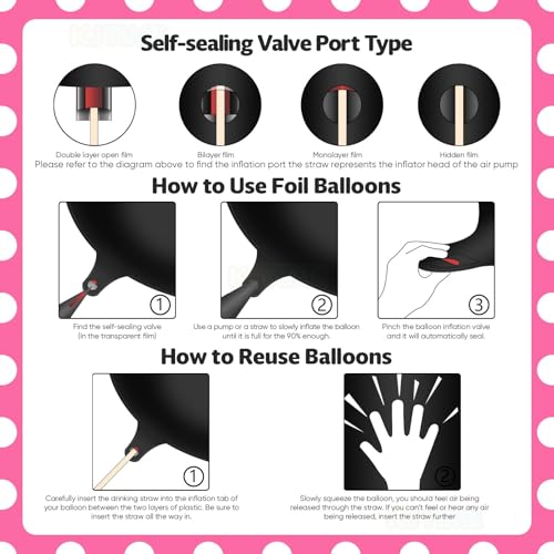 40 Inch Pink Number 2 Foil Balloon with Polka Dot Bow for 2nd Birthday