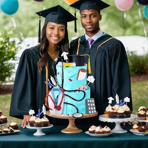 21 PCS Nurse Graduation Cake Toppers - Medical Party Decorations
