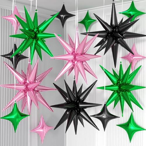 Adorely Star Balloons Set - 6pcs 22" & 10pcs 10" for Parties