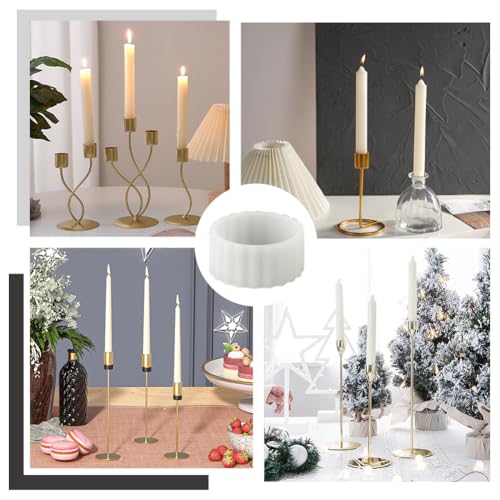 20 Pcs Silicone Candle Grippers - Beige Candle Base Sleeves