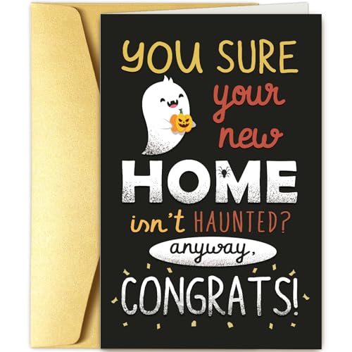 Goroar Spooky Housewarming Card - Funny Ghost Congratulations Card