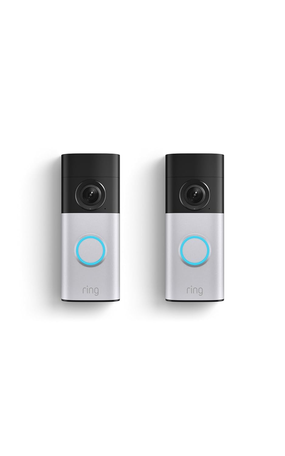 Ring Wired Doorbell Plus - 2K Retinal Video Security Camera with Wide-Angle Lens & Low-Light Sight | Nickel Silver