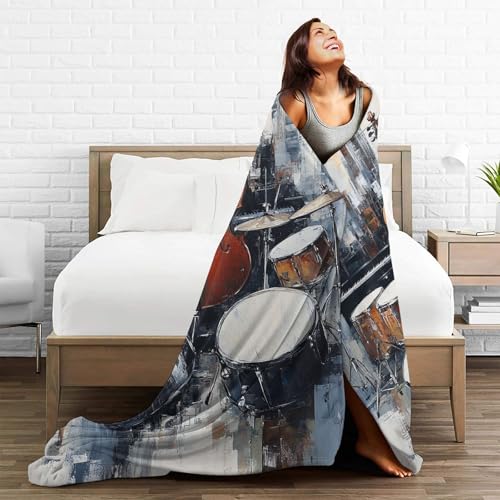 Guitar Blanket - Soft Flannel Throw for Music Lovers, 50"x40"