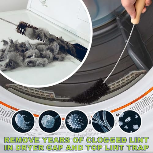 Sealegend Dryer Vent Cleaner Kit - Flexible Vacuum Hose & Brush (Blue)