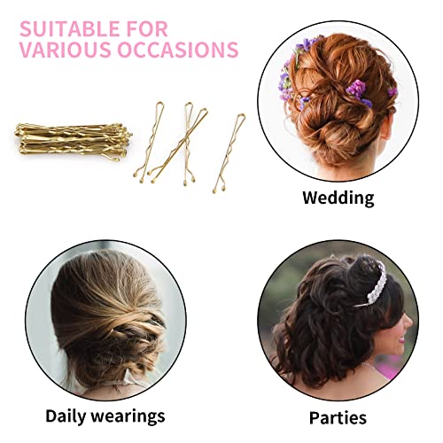 Vaincre Blonde Bobby Pins 150 Count with Storage Case for Hair Buns