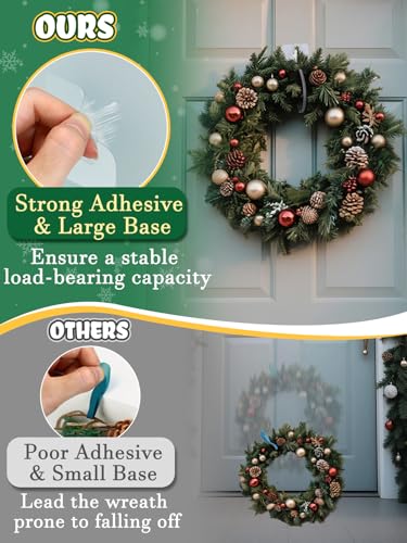 Acostop 24 Pcs Christmas Garland Hangers - No Drill Hooks for Wreaths