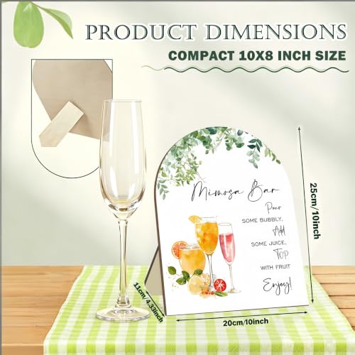 Mimosa Bar Sign - 10x8 Freestanding Wooden Tabletop Drink Guide