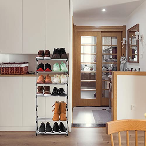 Xerhnan 3-Tier Stackable Shoe Rack - Lightweight Metal Storage Organizer, Black