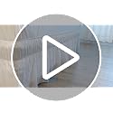 Queen Bed Skirt with Elastic Straps - Ruffle Design, White, 16" Drop