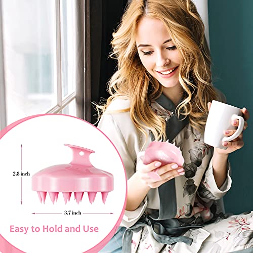 URTHEONE Silicone Hair Scalp Massager and Shampoo Brush in Pink