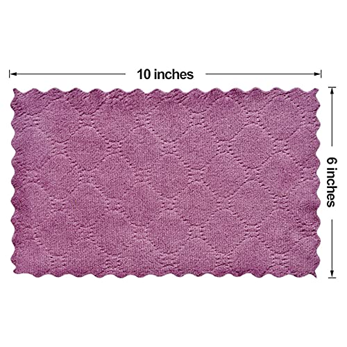 11-Piece Coral Velvet Kitchen Towels Set, 10x6 Inches