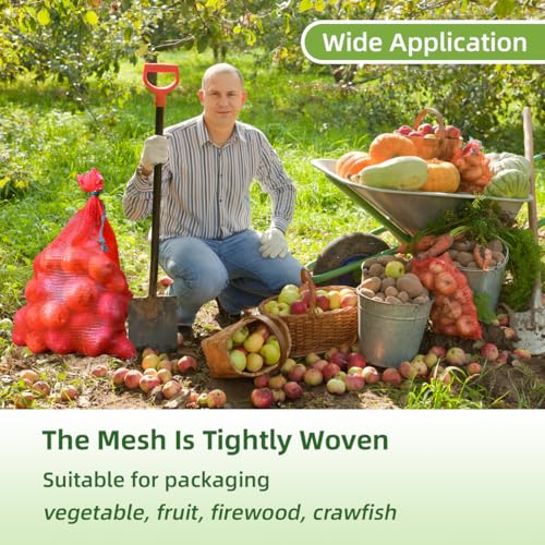 Deebree Extra Large Mesh Produce Bags - 10 Pack, 21" x 32", 60 lbs Capacity