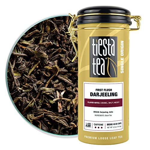 Tiesta Tea First Flush Darjeeling Black Tea - Premium Loose Leaf, 50 Cups