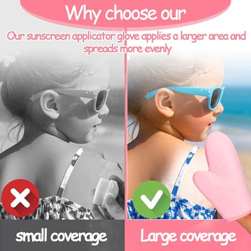 Vodolo Sunscreen Applicator Mitts for Kids - 3 Pack Reusable Lotion Brush