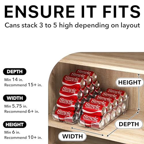 Simple Houseware Soda Can Organizer, 4 Pack for Standard 12 oz Cans