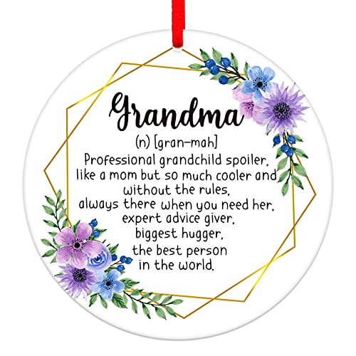 FaCraft Grandma Christmas Ornament 3-Inch Acrylic Keepsake Gift Box