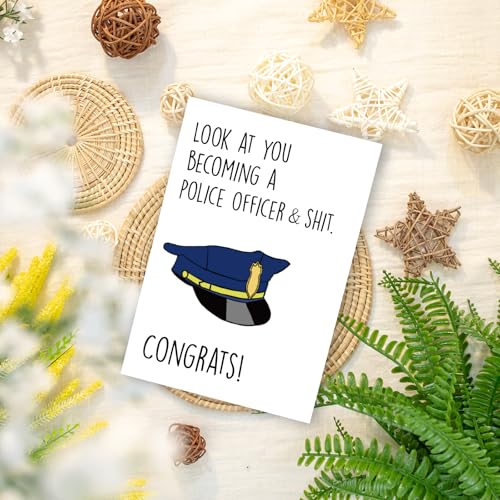 GVMGVM Funny Police Academy Graduation Card for Him & Her - Variation #1