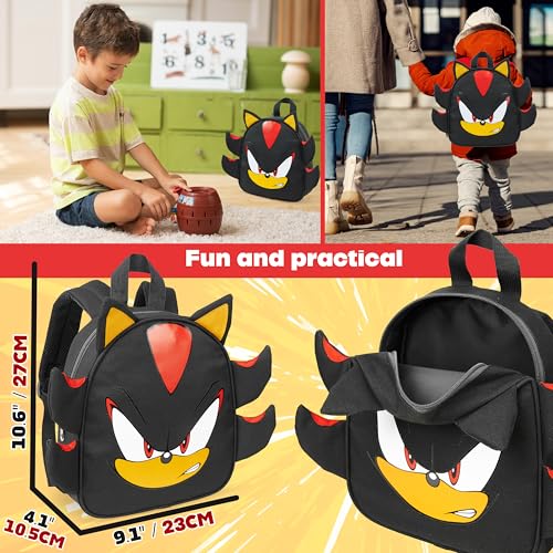 Sonic The Hedgehog Backpack Kids Toddlers 10x9¡± Daypack Rucksack for Preschool School Supplies Gamer Gifts for Boys (Grey Shadow)