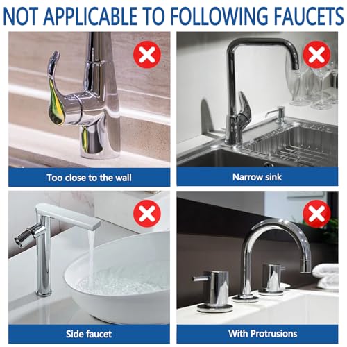 17" x 6" Silicone Sink Splash Guard for Kitchen & Bathroom