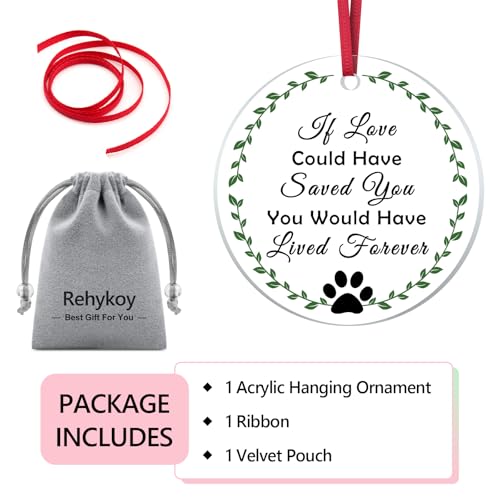 Dog Memorial Ornament - Sympathy Gift for Loss of Pet