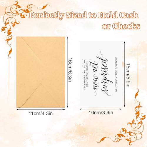 Funny Maid of Honor Proposal Card with Brown Envelope