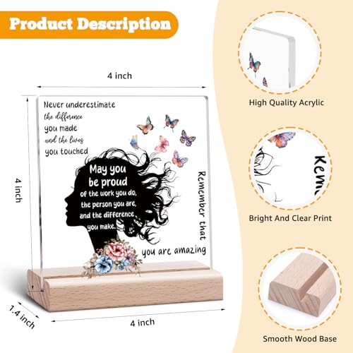 Inspirational Desk Sign for Women - Motivational Gift for Coworkers