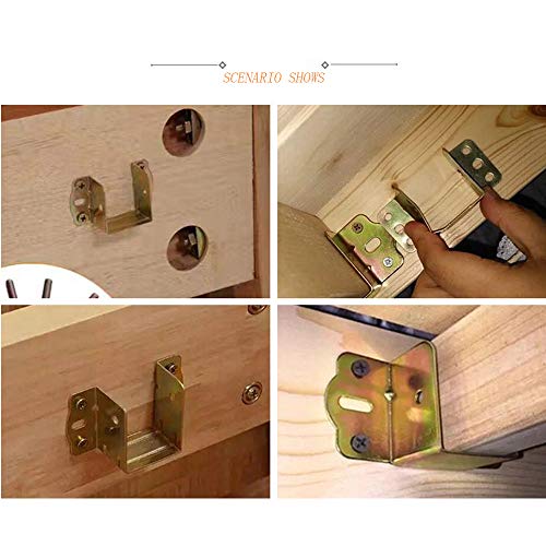 Gold Bed Rail Fittings Kit - Cast Iron Bed Frame Hardware