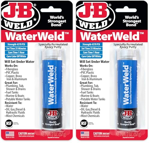 J-B Weld WaterWeld Epoxy Putty Stick - 2 oz. (Pack of 2)