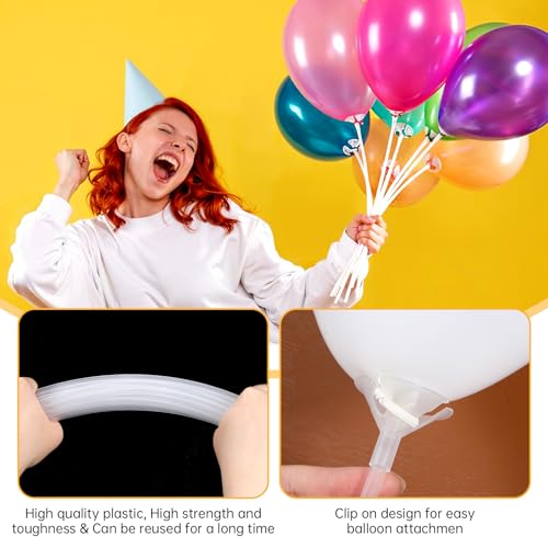 30 Pcs Transparent Balloon Sticks with Bases - IANFAN
