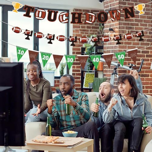 Touchdown Football Banner for Birthday & Game Day Celebrations