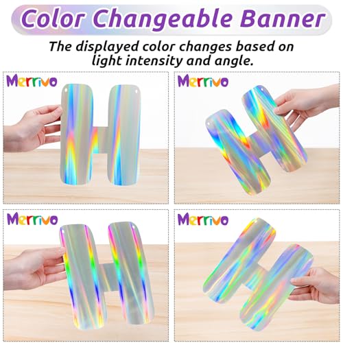 Iridescent Birthday Decorations Set with Happy Birthday Banner