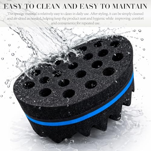 Hair Twist Curl Sponge Brush Dual-Sided Afro Coil & Dread Styling Tool